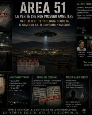 Area 51 e UFO: veduta aerea della base militare segreta nel deserto del Nevada