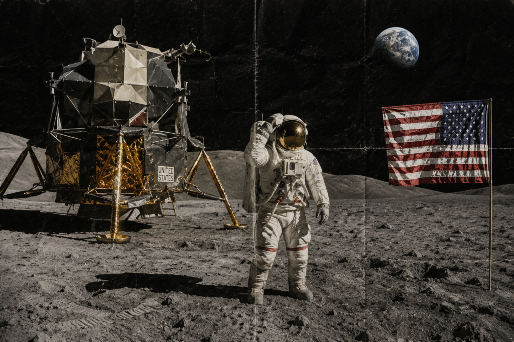 Finto sbarco sulla Luna: immagine della missione Apollo 11 del luglio 1969