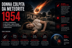 Donna colpita da meteorite 1954